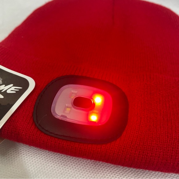 NWT Night Scope Beanie Cap Mens OSFA Toboggan LED Light Mount Holder Rave Hat - Picture 5 of 10